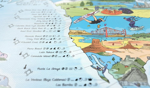 Kitesurf Map Awesome Maps, détail