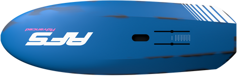 Planche wingfoil Blackbird Mid Length Carbon Electric Blue, vue de profil