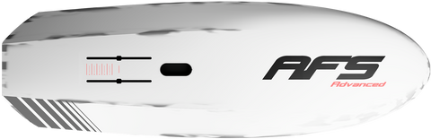 Planche wingfoil Blackbird Mid Length Carbon Brush White, vue de profil