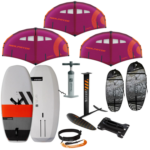 Pack Foil + Planche RRD + Neilpryde Fly 4m2, 5m2, 6m2 + Quick lock + Accessoires + Housse