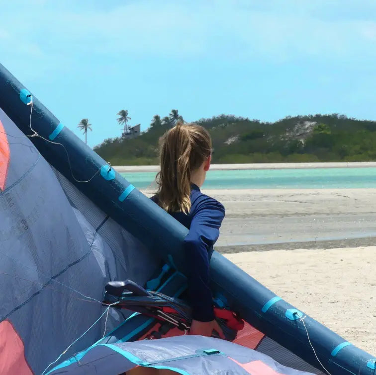 Kitesurfer jumping