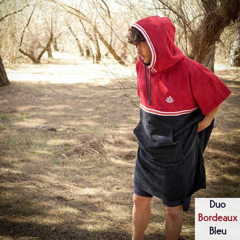 Poncho Saint Jacques Red/Blue Adulte