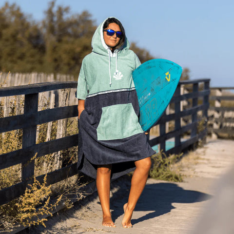 Poncho Saint Jacques Duo Turquoise / Marine