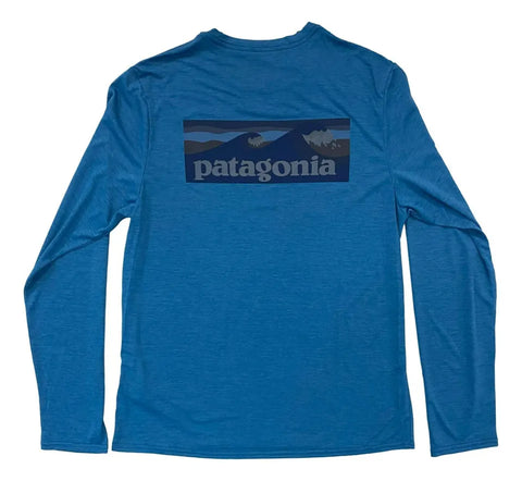 Lycra Patagonia M'S/L Cap Cool Daily Graphic Shirt Waters